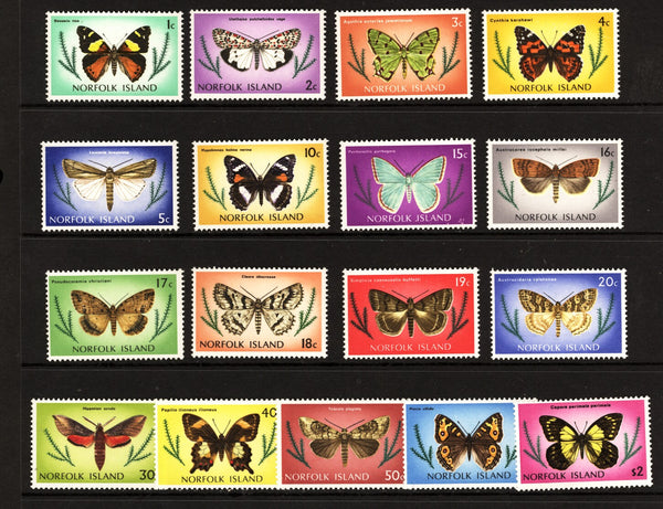 Norfolk Islands Scott 201-217 Butterflies Mint NH