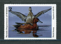 US Nevada State Duck Stamp NV-2 NH NV2