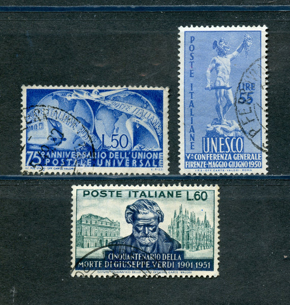 Italy Scott 514, 534, 596 Choice Used Stamps
