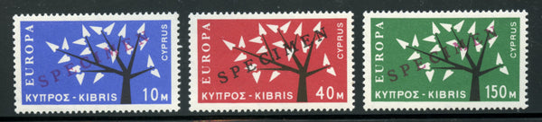 Cyprus Scott 219-21 Europa Ovpt. SPECIMEN Mint Lightly Hinged