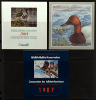 Canada 3 Booklets Wildlife Habitat Conservation 1985,1986,1987 Lovely Group