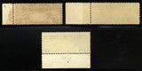 US C7-C9 Air mail Plate number singles Set Mint Hinged