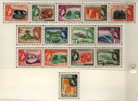 Dominica Scott 142-56 QEII Mounted Mint