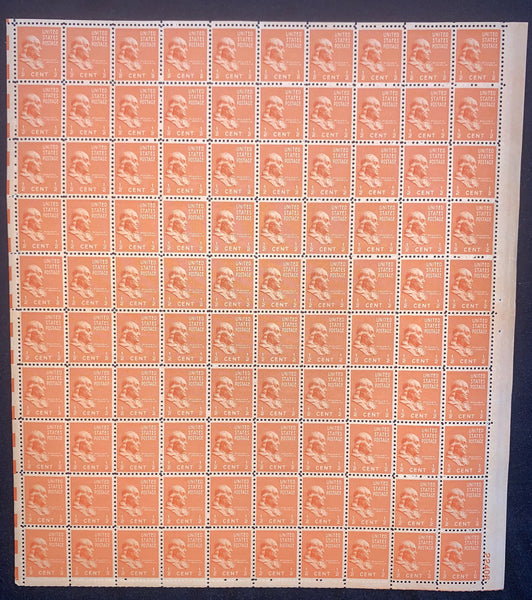 US Scott 803 Franklin Prexie Mint Sheet of 100 Stamps