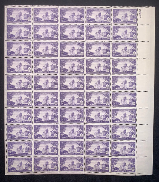 US Scott 903 Vermont Full MINT NH Sheet of 50