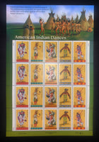 US Scott 3072-76 32c American Indian Dances Mint Sheet of 20