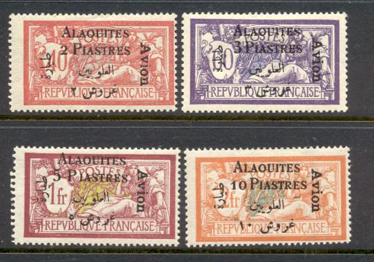Alaouites Syria Syrie Scott C1-4 Mounted Mint Airmail Set