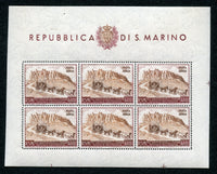San Marino Scott C75a mi 456Kb UPU Stagecoach Souvenir sheet Mint NH $425.00
