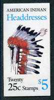 US BK179 American Indian Headdresses Booklet VF