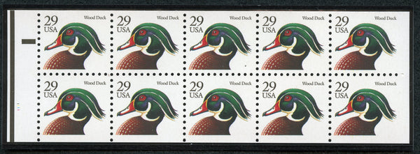 US 2484a Ducks Never Folded Mint NH Booklet pane