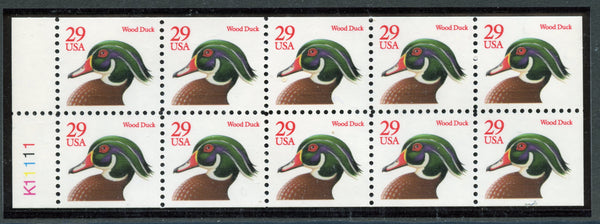 US 2485a Ducks Never Folded Mint NH Booklet pane