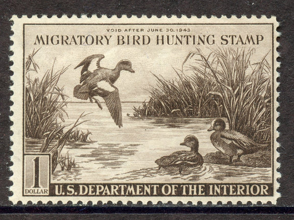 US RW9 Duck stamp VF OG Mint NH Stamp