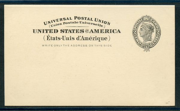 US Scott UX16 US Post Card 2-cent black Mint NH
