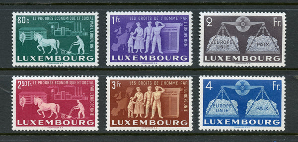 Luxembourg Scott 272-77 Mint several thins Europa