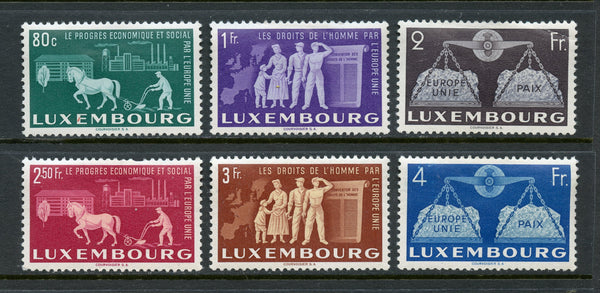 Luxembourg Scott 272-77 Mint LH Several Thins EUROPA