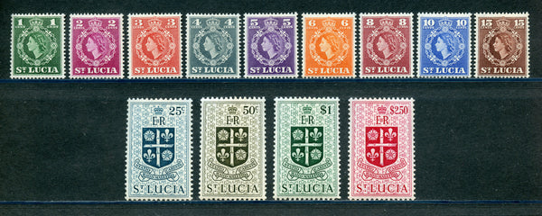 St Lucia Scott 157-69 QEII Mint NH