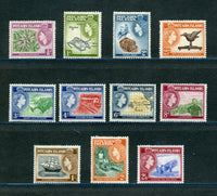 Pitcairn Islands Scott 20-30 QEII Mounted Mint