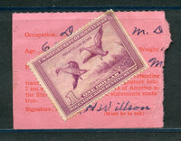 US RW5 On 1938 Partial License