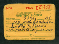 US RW32 On A 1965 Washington State License