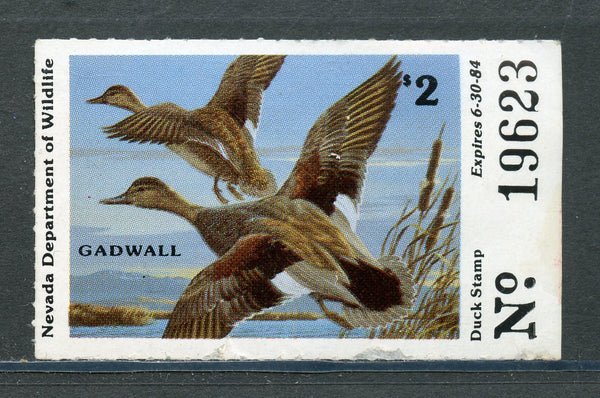 US Nevada State Duck Stamp NV-5 With Tab Mint NH