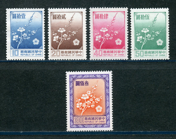 China Taiwan Between Scott 2153/2156A Mint NO GUM Flora