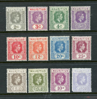 Mauritius Scott 211-22 KGVI Mounted Mint