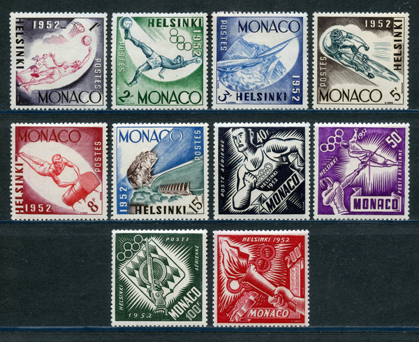 Monaco Scott 295-300, C36-9 Helsinki 1952 Olympics Mint NH
