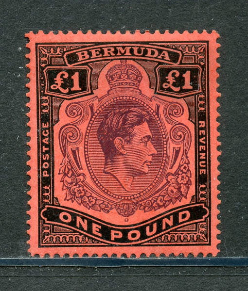 Bermuda SG 121d KGVI One Pound Value VF Mounted Mint