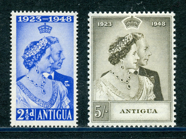 Antigua Scott 98-99 SG112-13 KGVI 1948 Silver Wedding Mint NH