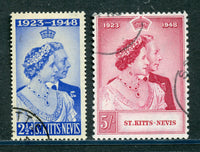 St.kitts- Nevis Scott 93-94, SG 80-81 KGVI Silver Wedding used