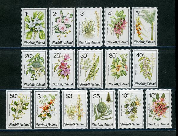 Norfolk Isl. Scott 223-38 Flowers Mint NH