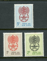 Papua and New Guinea Scott 164-66 Malaria Mounted Mint