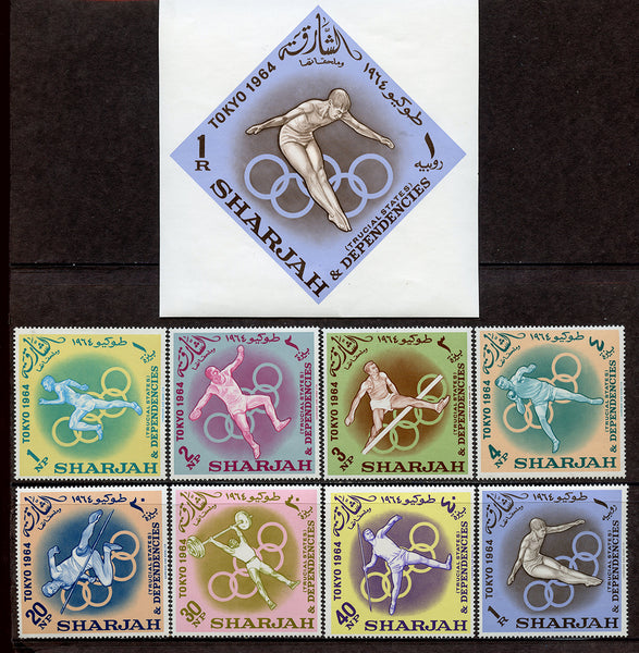 Sharjah Scott 49-56, 56a 1964 Olympics Mint NH