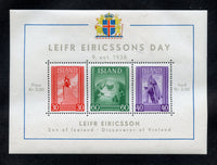 Iceland Scott B6 Lief Erickson Mint NH S. Sheet