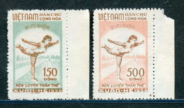 North Vietnam Scott 67-68 Margin copies Mint No Gum As Issued