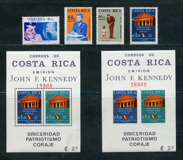Costa Rica Scott C417-20,C429a Perf. &  Imperf Kennedy Mint NH