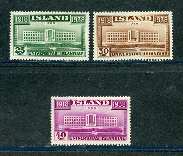 Iceland  Scott 209-11 Mint NH Set