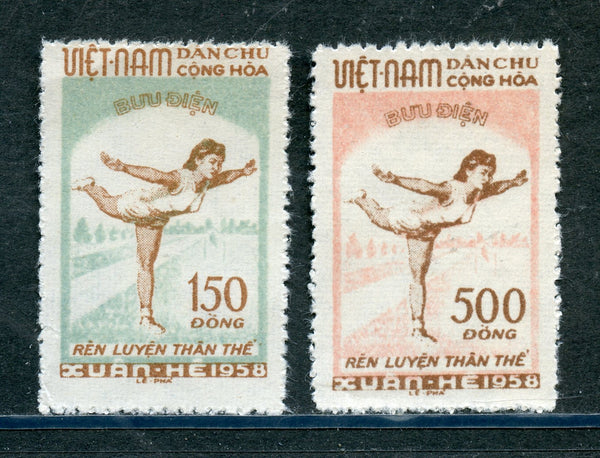 North Vietnam 67-68 Mint No Gum As Issued Ice Skating