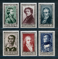 France Scott B258-63 Yv. 891-96 Celebrities Mint Never Hinged Set