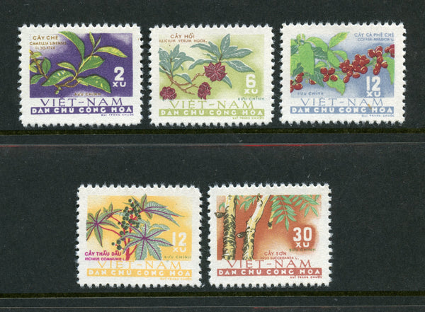 North Vietnam 190-94 Mint  NH No Gum As Issued Plants