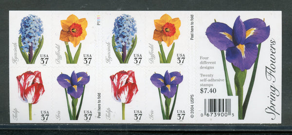 US Scott 3903b Spring Flowers Pane Mint