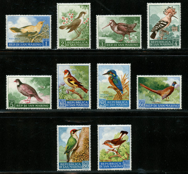 San Marino Scott 446-55 Birds Mint LH Set