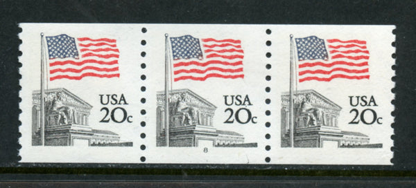 US Scott 1895 Strip 3 W/ PN 8 Mint NH
