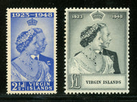 Virgin Islands Scott 90-91 KGVI Silver Wedding Mint with HR