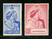 Montserrat Scott 106-7, SG115-16 KGVI Silver Wedding Mint with Hinge Remnant