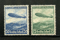 Germany Scott C57-58 Mint Gum Discoloration Zeppelins