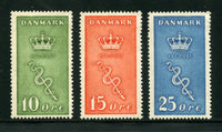 Denmark B3-5 Mint NH Gum Discoloration