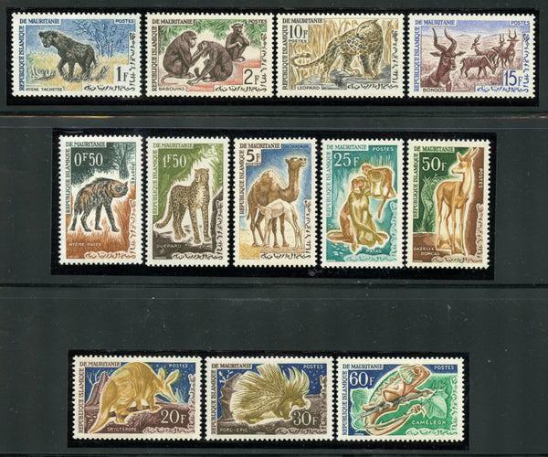 Mauritania Scott 134-145 Animals Lightly Hinged Set