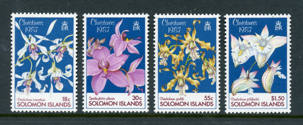 Solomon Islands Scott 598-601 Orchids Mint NH Set