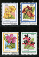 Gabon Scott 601-4 Orchids Mint NH Set